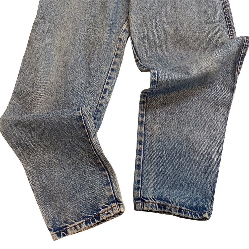 Vintage Zena Size 2 Blue Acid Wash Rainbow Colorful Pockets Straight Leg Jeans - Picture 5 of 9